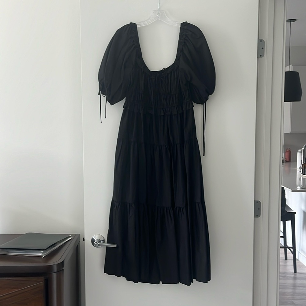 En Saison black midi dress